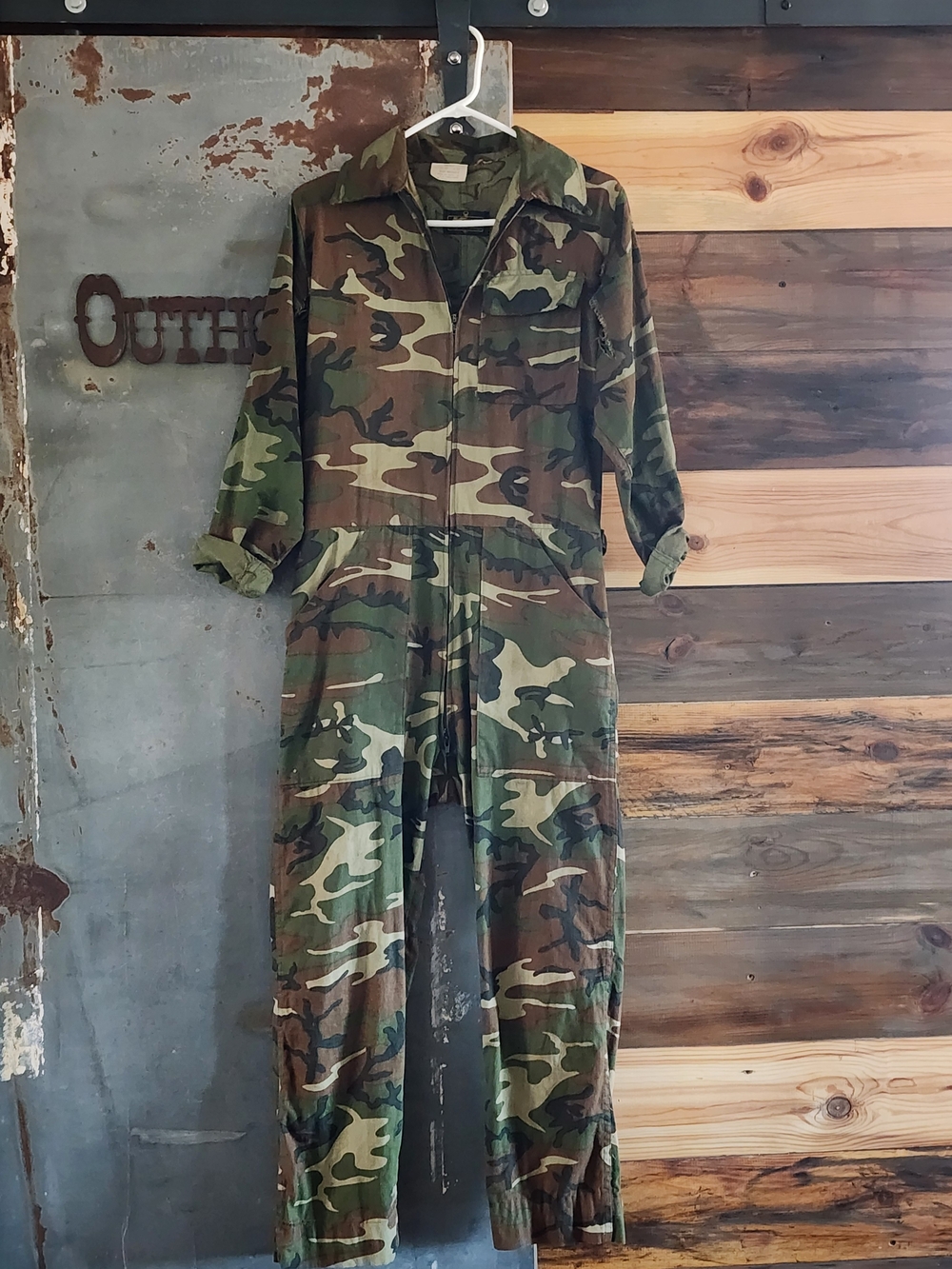 Vintage K-Mart Camo Utility Jumpsuit - Classic Green Camo